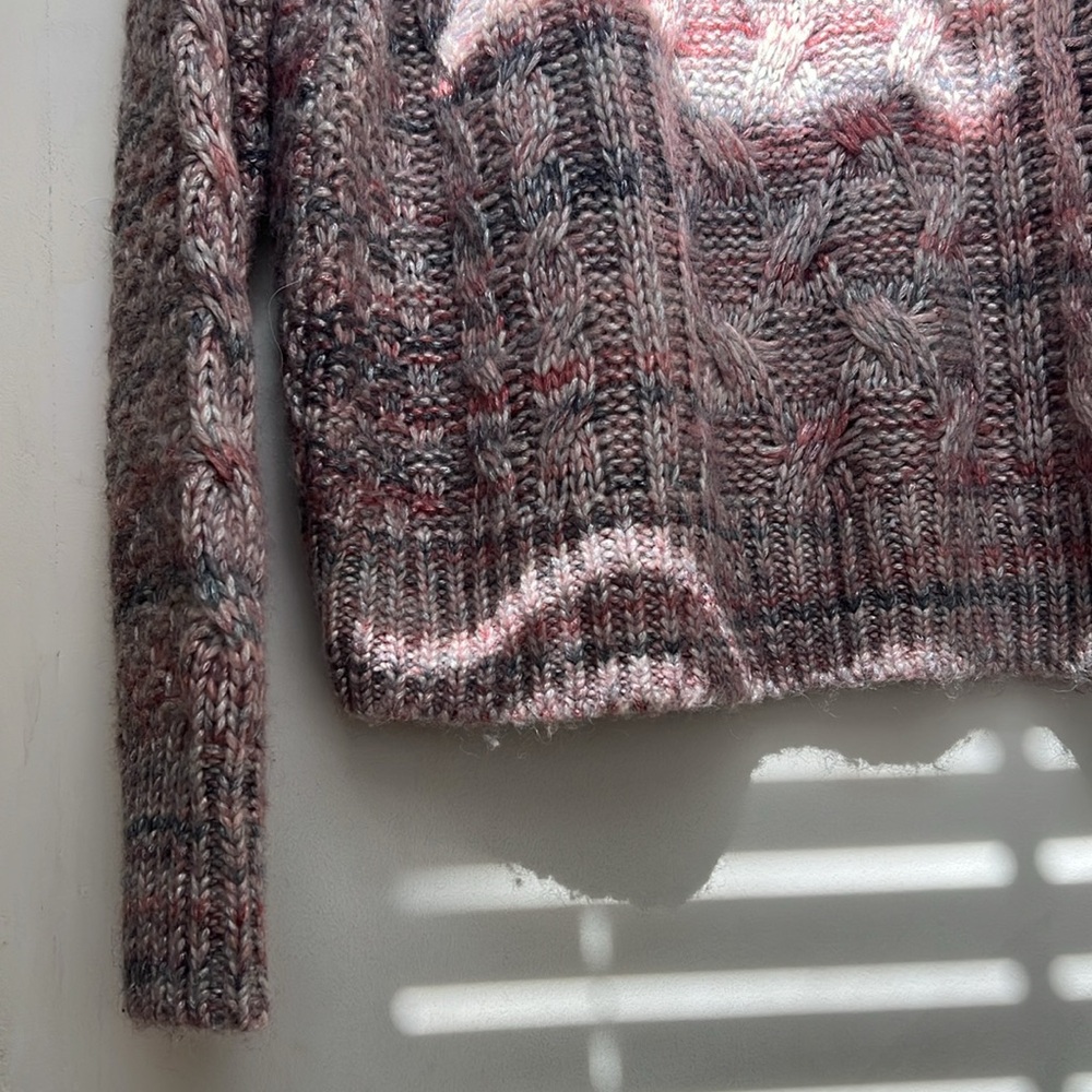 Gap Mauve Wool Blend Cable Knit Sweater SZ Large Tall NWT - Picture 3 of 7